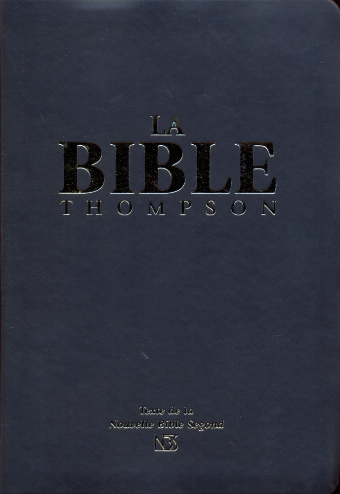 Bible d'étude Thompson NBS de luxe, noire - couverture souple, flexa, tranche or et onglets