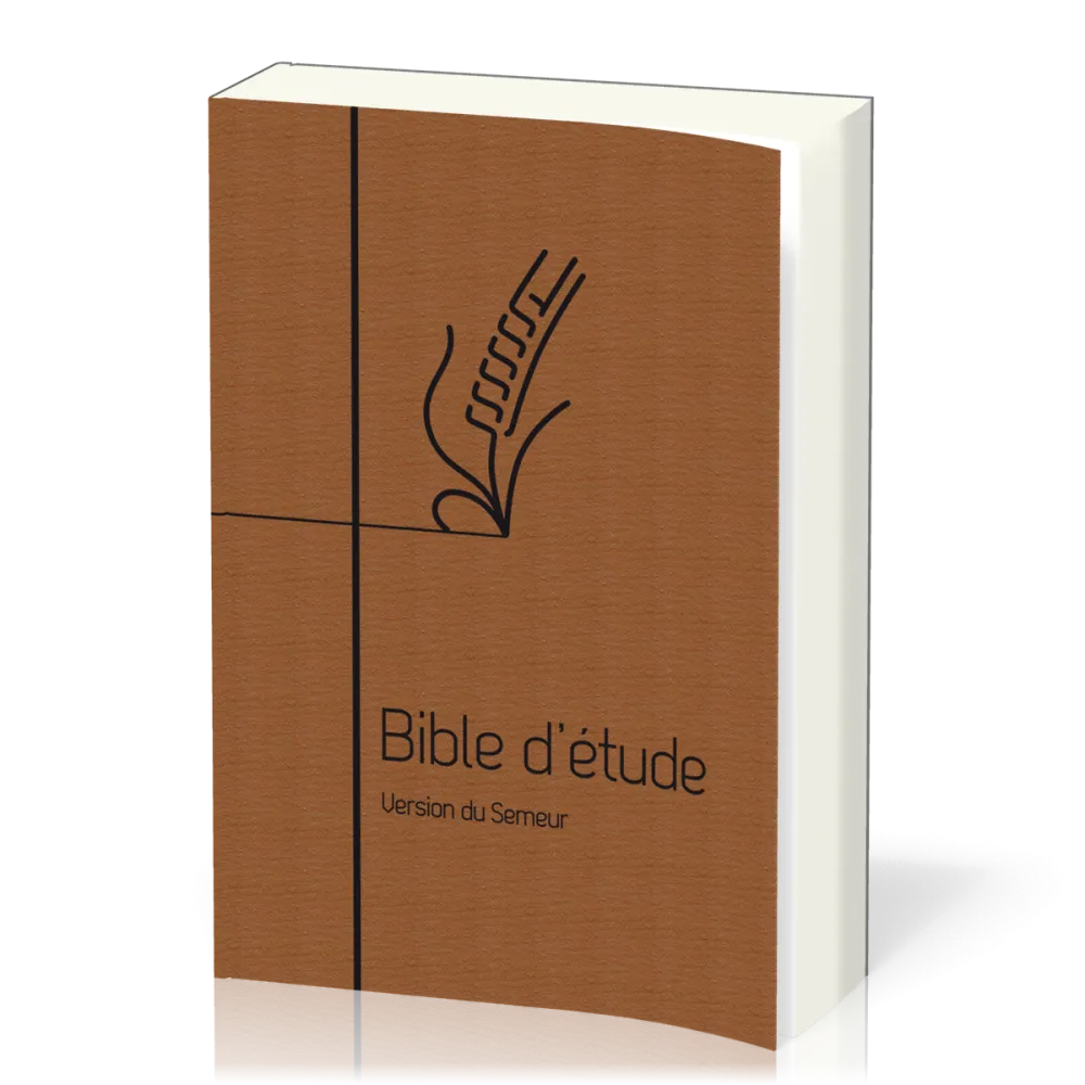 Bible d'étude Semeur 2015 - couverture souple brune, marron, tranche blanche