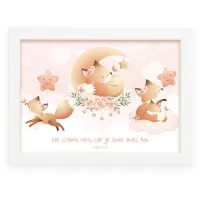 Cadre poster enfant Renard - [collection Mes animaux tout doux]