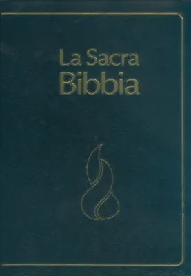 Italien, Bible Nuova Riveduta d'étude à parallèles - fibro noir avec onglets et tranche or