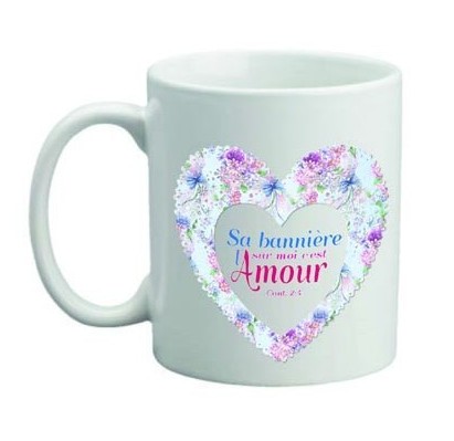 Mug "Sa bannière sur moi c'est l'Amour" - Cantique 2.4