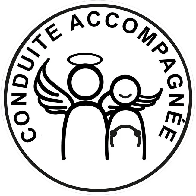 Autocollant "conduite accompagnée"