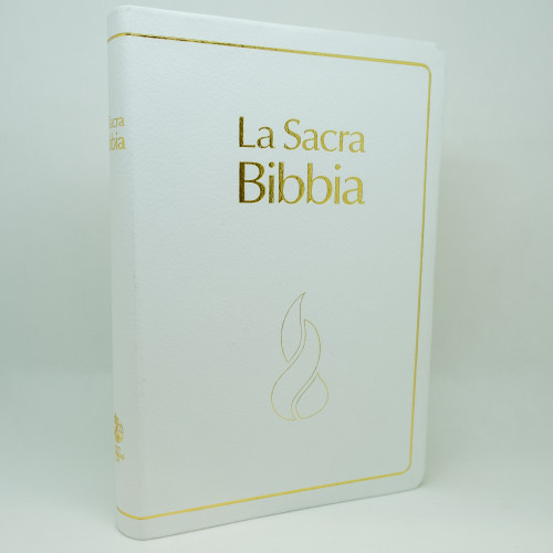 ITALIEN, BIBLE NR, ETUDE A PARALLELES, FIBRO, BLANC, ONGLETS, TR. OR